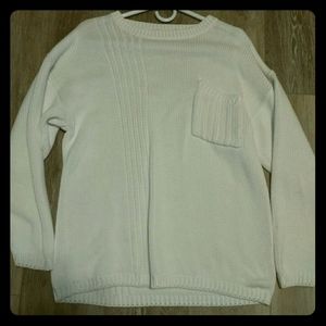 Oversized White Knitted Sweater